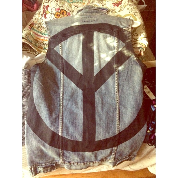 Gypsy Warrior jean peace sign vest