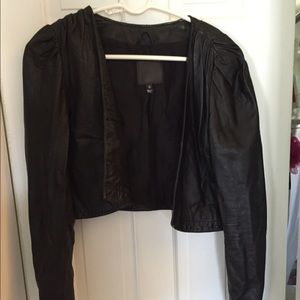 Joie cropped soft leather jacket size small