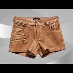Women's genuine leather shorts style WS14