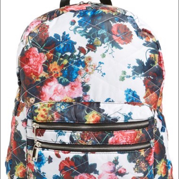 "Dome" Floral Print Quilted Backpack