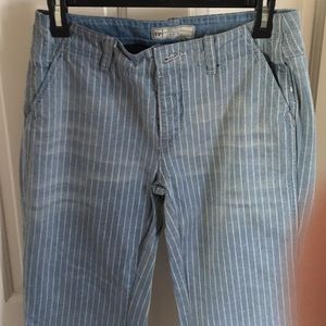 Free People pin stripe wide leg jeans