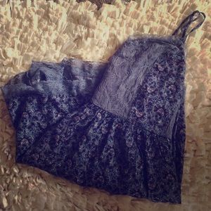 Floral and lace romper