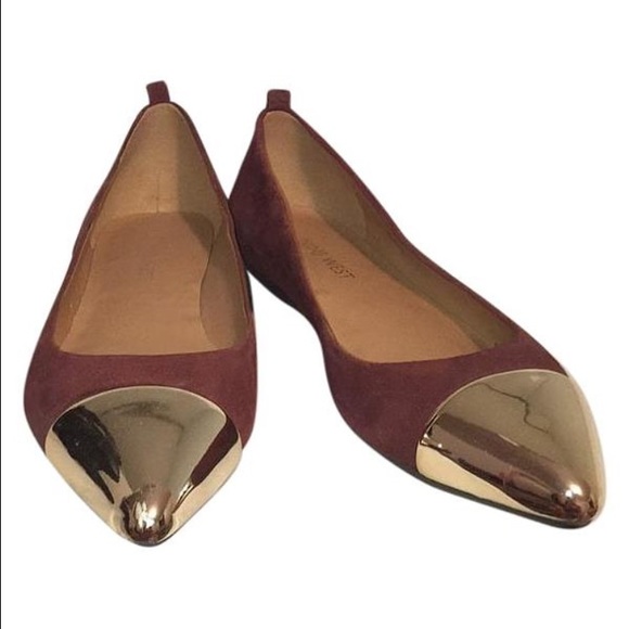 Nine West gold plated flats
