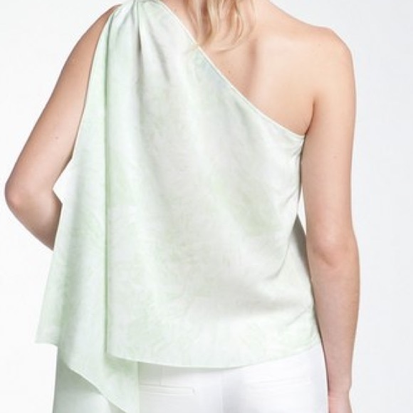Robert Rodriguez green crystal silk one shoulder - Picture 2 of 3