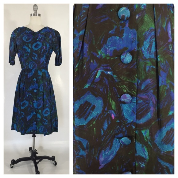 Suzy Perette Silk Cocktail Dress - Picture 1 of 4