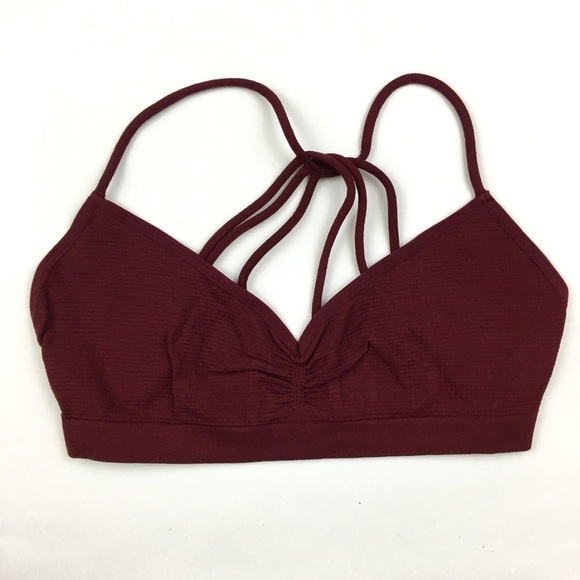 Deep Red Strappy Back Bralette - Picture 2 of 4
