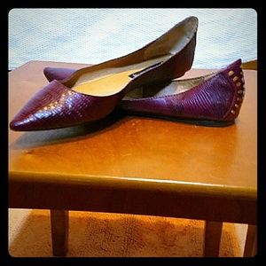 Purple/burgundy flats