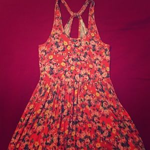 Kimchi Blue Floral Fit 'n Flare Dress w/ Open Back