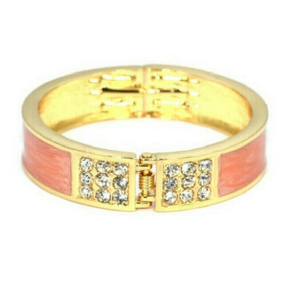 Pink Crystals Bangle bracelet