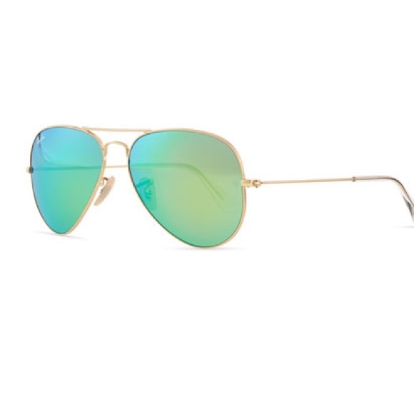 SALE today! Ray Ban Green mirror aviator