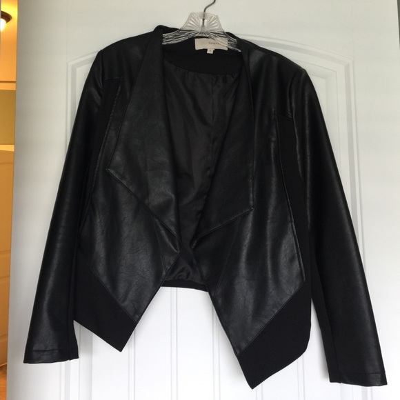 Black leather jacket