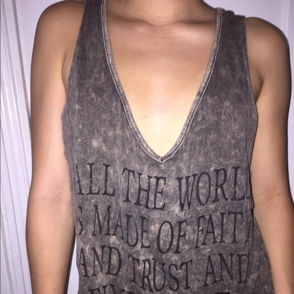 Deep V Heart Cut Out Top