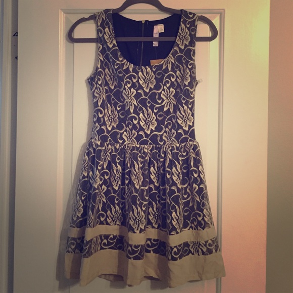 Black/Nude lace overlay dress