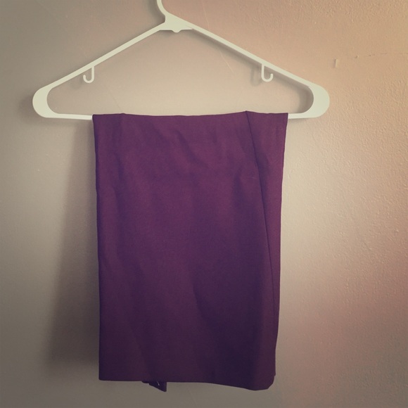 [LOFT] Deep Purple/Maroon Midi Pencil Skirt