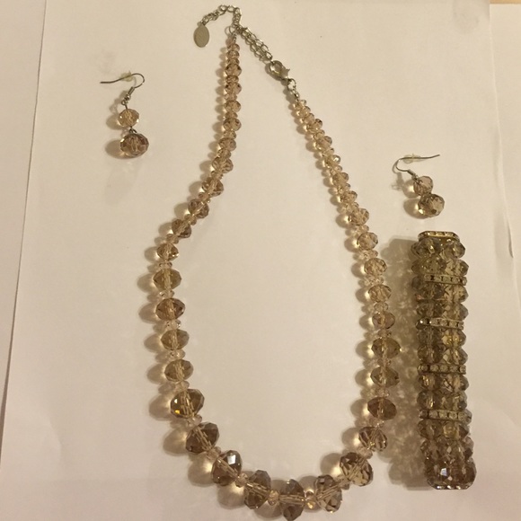 Necklace with matching bracelet and earrings
