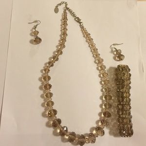 Necklace with matching bracelet and earrings