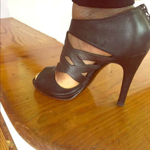 DVF black heels.