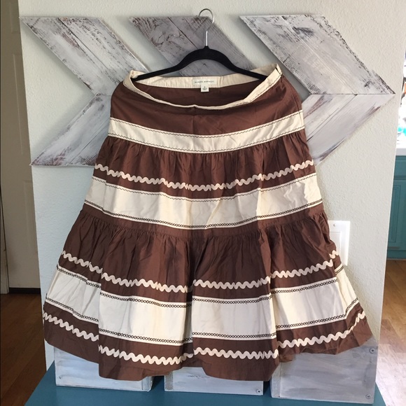 Brown and cream skirt