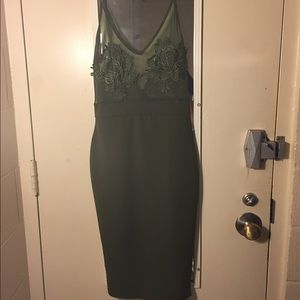 MISSGUIDED. embroidered bust dress.