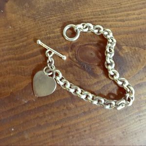 Sterling silver heart charm bracelet Sterling silver heart charm bracelet