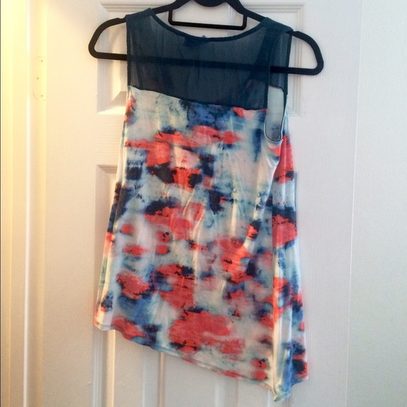 *SOLD* Asymmetrical Watercolor Tank (Vera Wang) - Picture 4 of 4