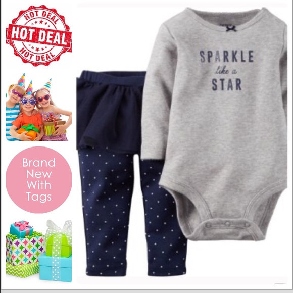 🆕😍Carter's Baby Girls' "Sparkle like a Star" set - Picture 2 of 2