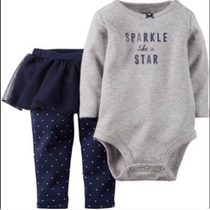 🆕😍Carter's Baby Girls' "Sparkle like a Star" set