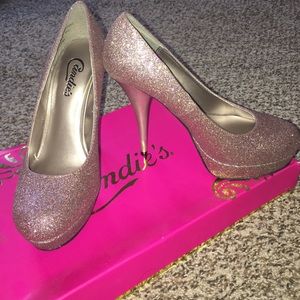 Candies, size 7 , Smokey Rose Gold heels.