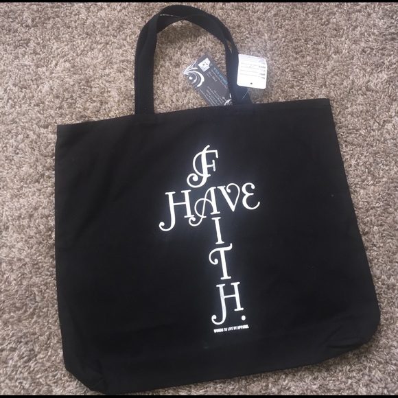 HAVE FAITH black tote bag - Picture 2 of 3