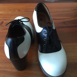 Black and white oxfords