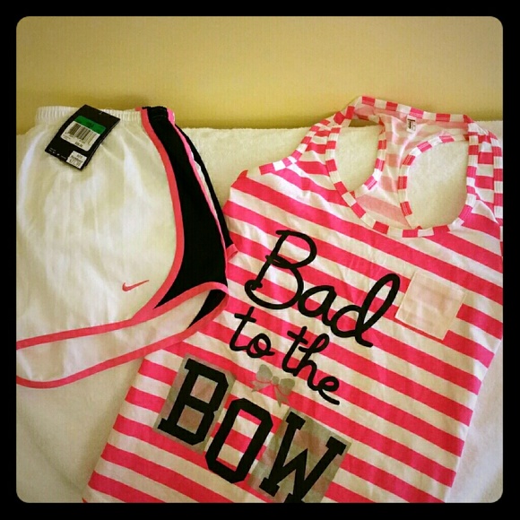 NWT Nike Shorts and Bow Tie Tank Top (Soffe Brand)