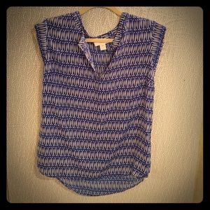 Blue and white blouse
