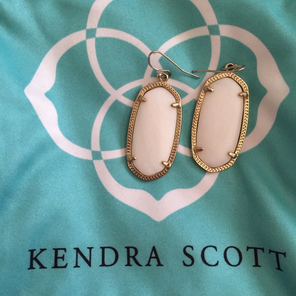 Kendra Scott White and Gold Elle