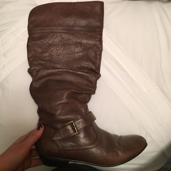 Steve Madden leather slouchy riding boots
