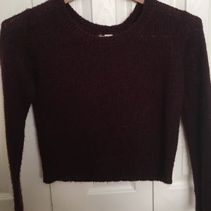 Cropped maroon sweater Cropped maroon sweater