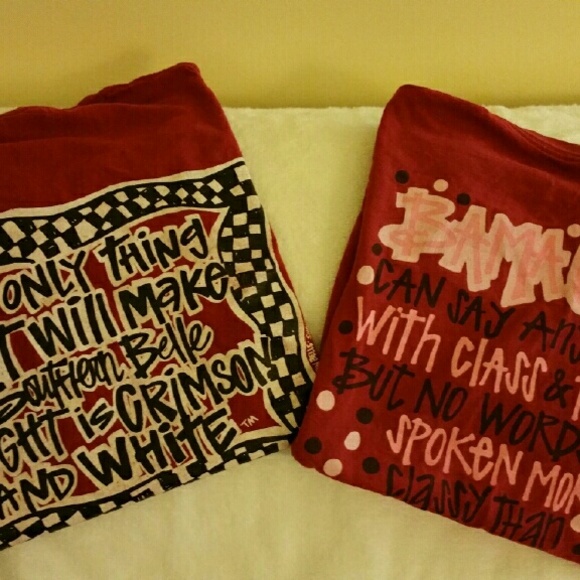 2 Alabama T-shirts with Writings