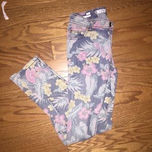 Floral skinny jeans