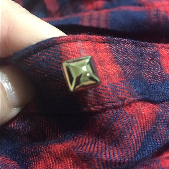 Super Cute Red & Navy Plaid Dress - Picture 2 of 4