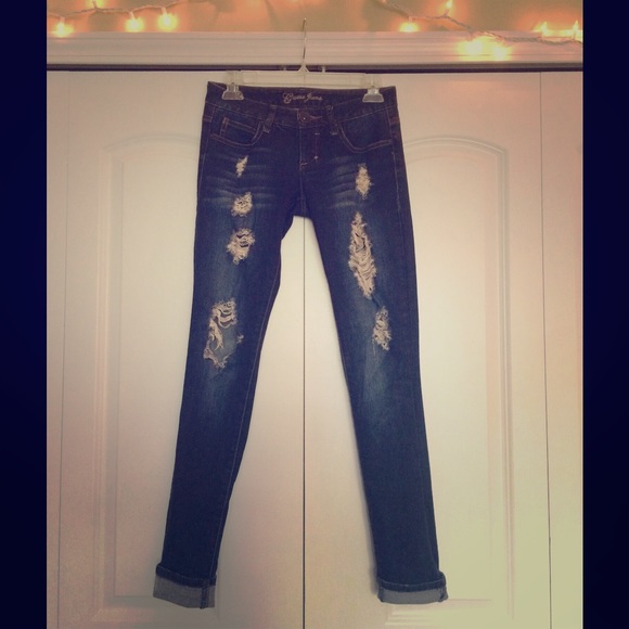 Guess ripped skinny jeans