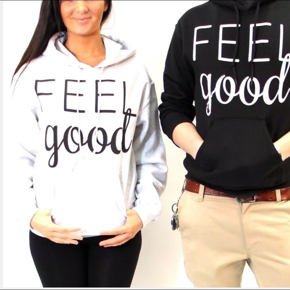FEEL GOOD GRAY HOODIE - Picture 2 of 4