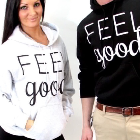 FEEL GOOD GRAY HOODIE - Picture 3 of 4