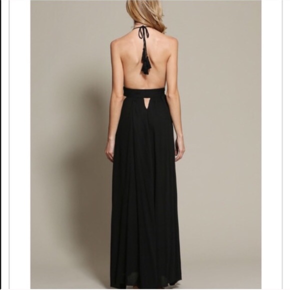 Black Halter Maxi by Free People - Picture 2 of 4