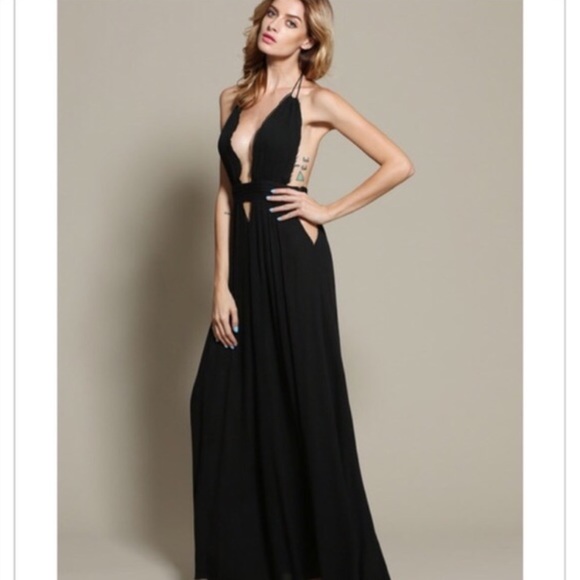 Black Halter Maxi by Free People - Picture 4 of 4