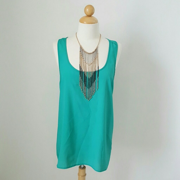 Turquoise Racer Back Tank