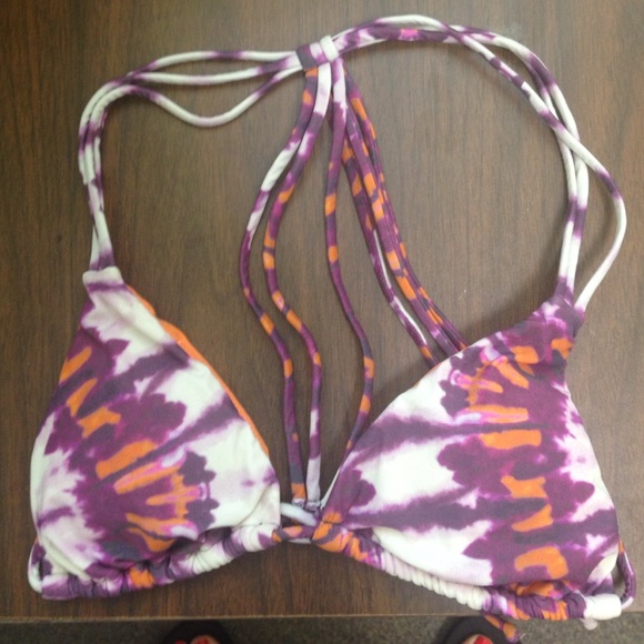 Billabong tie-dye triangle bikini top