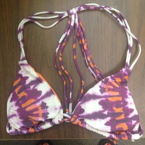 Billabong tie-dye triangle bikini top
