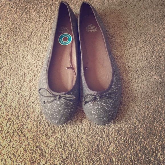Sparkly Gray Flats
