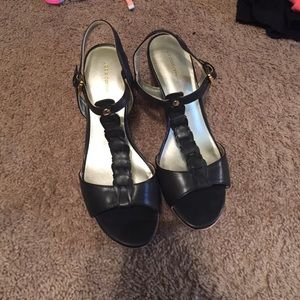 Black wedges size 8. Never worn