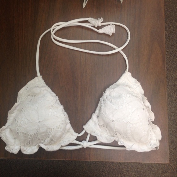 Victoria's Secret white lace triangle top