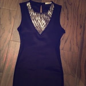 Black dress sheer on the side